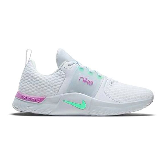 **Brand New** Nike Renew In-Season Tr 10 Training Shoes ~ White/Green White Workout Sneakers With Boost Midsole, White Low-top Workout Sneakers, White Low-top Sneakers For Workout, White Running Shoes With Branded Insole For Workout, White Sneakers With Cushioned Footbed For Light Exercise, White Cushioned Sneakers For Light Exercise, White Sneakers With Laces For Workout, Nike White Running Shoes For Workout, White Nike Running Shoes For Workout