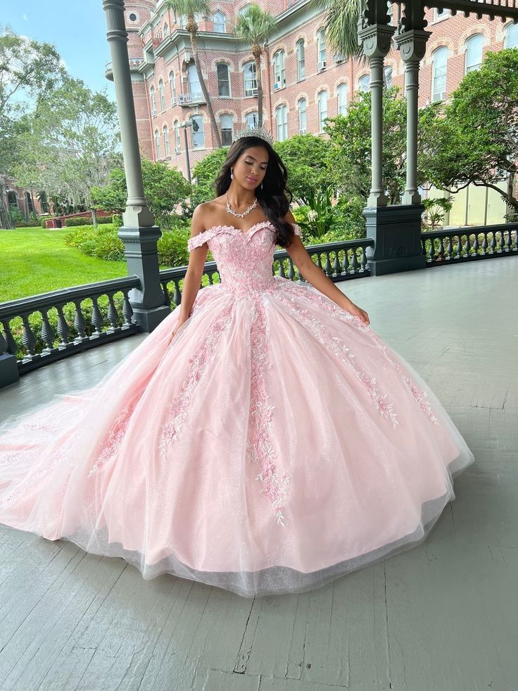 Quince dresses are a lovely, traditional choice for young women celebrating their 15th birthdays in several Latin American countries. Quince dresses represent the passage from childhood to womanhood, and the occasion is commemorated with a formal ball. If you're looking for a quince dress that will make you feel like a princess, take inspiration from these high-end versions of traditional ball gowns. We hope our advice helped you find the ideal quince dress for your special day. Ball Princess Dress, Not Poofy Quinceanera Dress, Baby Pink Sweet 16 Dress, Quinceñera Dresses Pink, Simple Quince Dresses, Baby Pink Quince Dress, 16th Birthday Dresses Sweet Sixteen, Light Pink Sweet 16 Dresses, Pink Xv Dresses