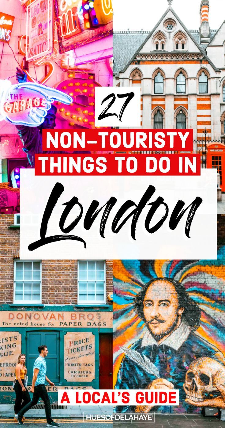 london with the words 25 non - touristy things to do in london on it