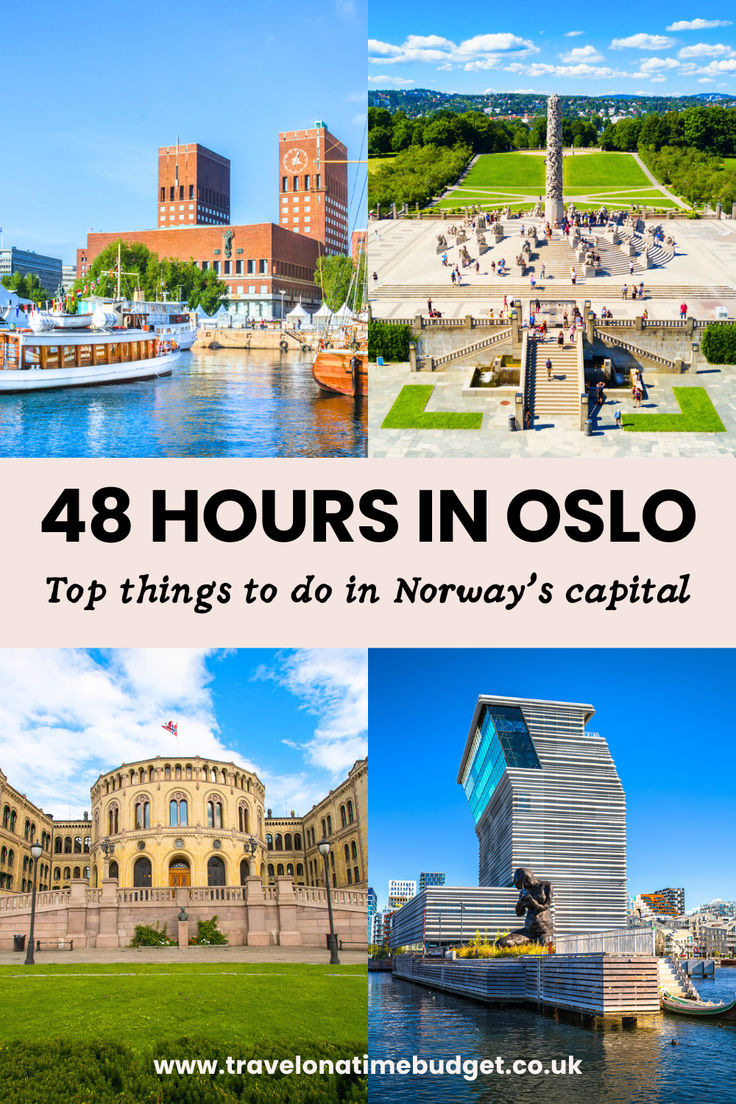 Four images of Oslo - things you can see in 2 days in Oslo Oslo Things To Do, Things To Do In Oslo Norway, Oslo Travel Guide, Oslo Norway Travel, Iceland Cruise, Oslo Travel, Norway Vacation, Norway Travel Guide, Time Budget