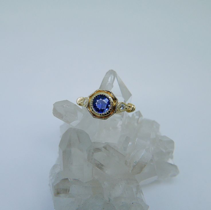 Eloise Bezel Sapphire Ring, sapphire and diamond ring, 14k gold ring, blue stone ring, 14k sapphire ring, 14k sapphire and diamond ring Alternative Bridal, Initial Earrings, Blue Stone Ring, Heart Choker, Gold Choker, 14k Gold Ring, Sapphire Blue, Bridal Ring, Capsule Collection