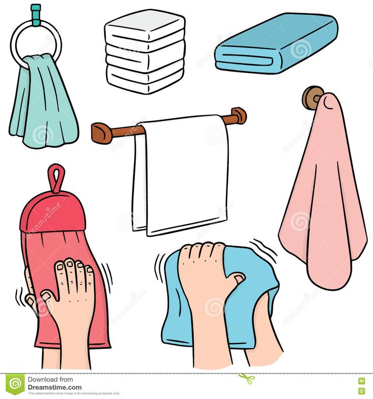 hand towels and other items for cleaning the house stock illustration - image 349874