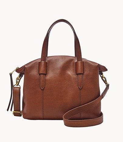 Brown Leather Handbag, Brown Satchel, Brown Leather Handbags, Fossil Watches, Fossil Handbags, Fossil Bags, Leather Satchel, Leather Handbag, Crossbody Strap