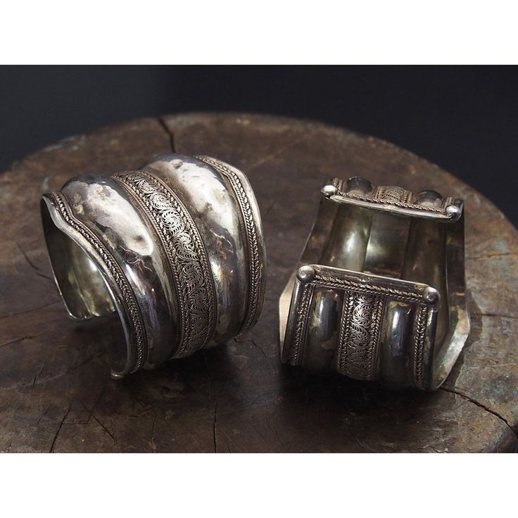 Antique Silver Afghan Cuff Pair Size approx. 6 1/2" to 7 1/2" Sold as a pair 80% or higher silver content Origin is Afghanistan Provenance: from the Collection of Lois Sherr Dubin. Lois Sherr Dubin wrote The History of Beads: From 30,000 B.C. to the Present (Abrams, 1987; reissued in paperback in 2004 and updated in 2009 as The History of Beads: From 100,000 to the Present), a beloved classic study and reference on the subject that has been published in five languages. Scholar, Researcher and Co Vintage Silver Bracelet With Silver Beads, Traditional Handmade Wide Band Jewelry, Traditional Handmade Jewelry With Wide Band, Traditional Silver Wide Band Jewelry, Unique Ceremonial Sterling Silver Cuff Bracelet, Traditional Handmade Cuff Bracelet For Formal Wear, Traditional Handmade Cuff Bracelet For Formal Occasions, Traditional Silver Cuff Jewelry, Traditional Handmade Formal Cuff Bracelet