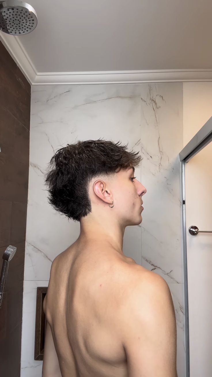 French Crop Mullet, Hairstyle For Boys, Undercut Curly Hair, French Crop, Curly Hair Fade, Mens Haircuts Short Hair, Burst Fade, Men Haircut Curly Hair, Faded Hair