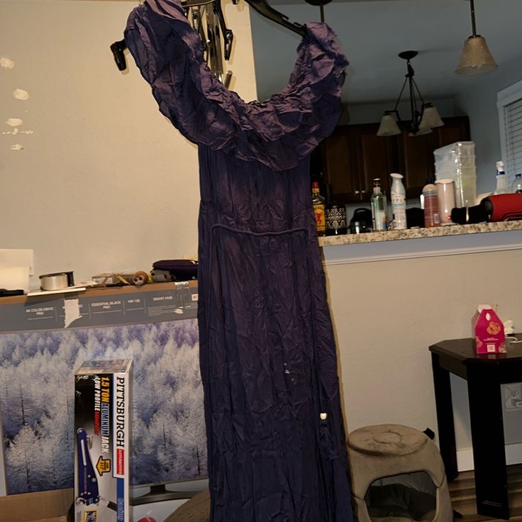 This Is A Long Maxi Dress Size Large. Never Worn. Casual Purple Maxi Dress For Date Night, Long Maxi, Large Size Dresses, Long Maxi Dress, Colorful Dresses, Color Blue, Maxi Dress, Womens Dresses, Women Shopping