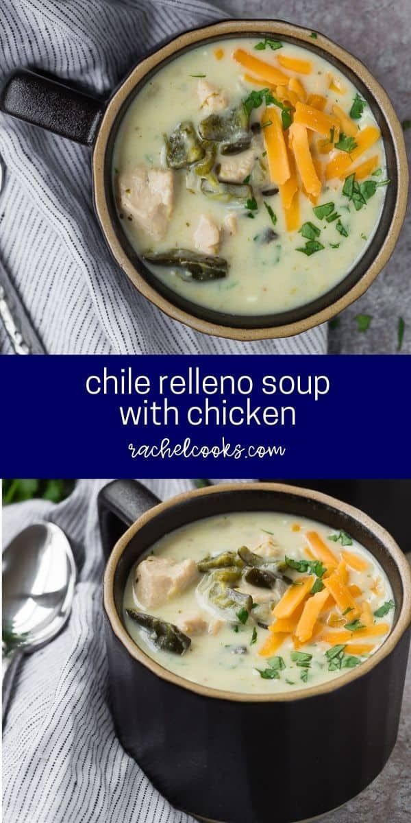 two bowls filled with chicken and cheese soup