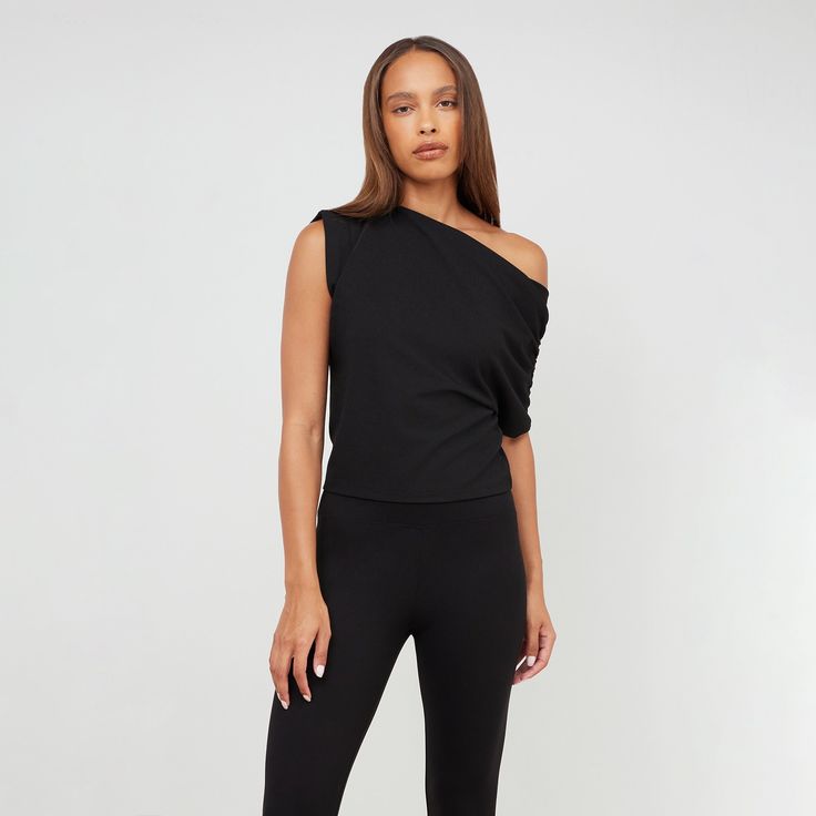 Natalie B | Quinn Off-Shoulder Top in Size Small Spring Wardrobe, Off Shoulder Tops, Shoulder Top, Size Guide, What To Wear, Off Shoulder, Sleek, Spandex, My Style