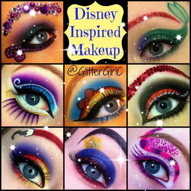 Must See Disney-Inspired Eye Makeup Looks. Disney Eye, Carnaval Make-up, Disney Eye Makeup, Disney Inspired Makeup, Disney Eyes, Fantasy Make-up, Make Up Designs, Up Disney, Makeup Creative