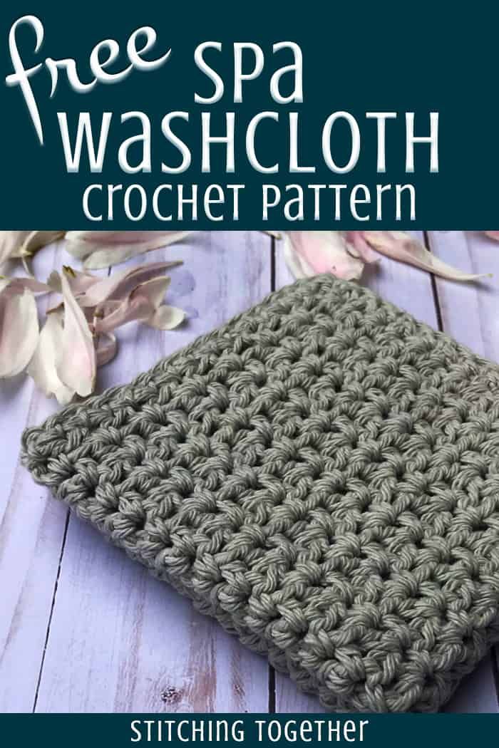 the free crochet washcloth pattern is shown