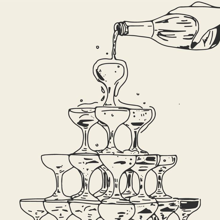 an image of wine glasses being poured into each other by a person's hand