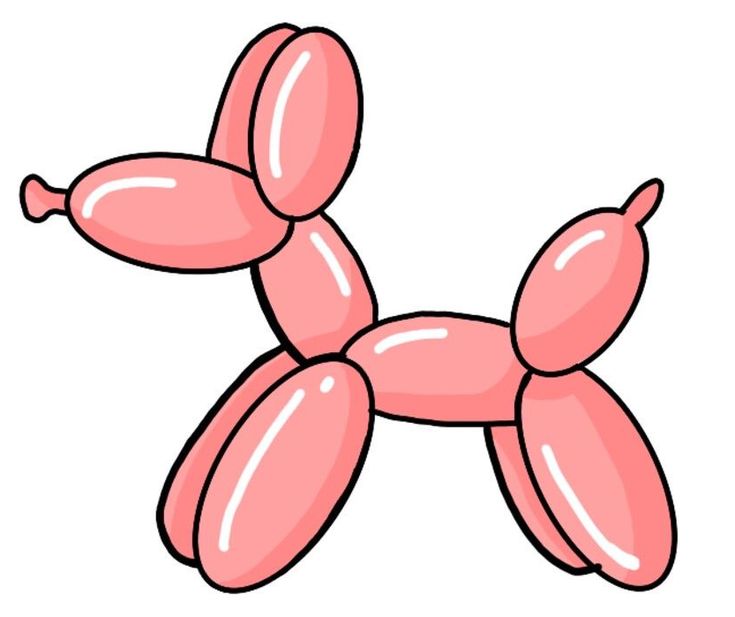 the balloon dog is pink in color