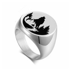 Embrace your wild nature with this Call of the wild wolf ring. This jewel is a symbol of your wild side. Become one with your true nature and go explore the world. 316L Stainless Steel : does not tarnish, chlorine resistant Comfortable inner face Meticulous finish Free shipping 🐺 Please follow our RING SIZE CHART to ensure your correct size. 🐺 Wolf Promise Ring, Call Of The Wild Wolf, Ring Size Chart, Wolf Stuff, Wolf Ring, Wild Wolf, Call Of The Wild, Wild Spirit, Bradford Exchange