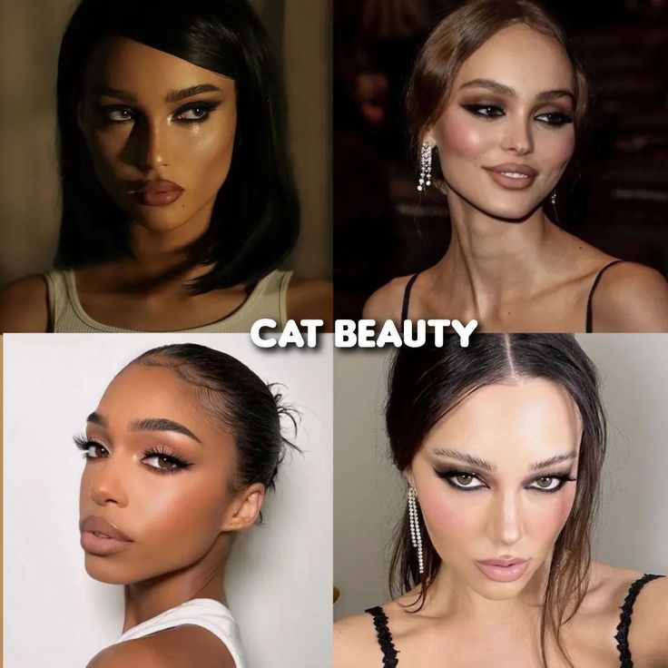 Which beauty You are ?? Fox beauty eyes Cat beauty long face Deer beauty doe eyes and small nose Bunny beauty round face and small nose • • • • Collab with @post4thegirlies follow her for more #foxbeauty #catbeauty #beerbeauty #bunnybeauty #tips #beauty Cat Face Type Makeup Tutorial, Cat Pretty Makeup Aesthetic, Cat Eye Makeup For Round Eyes, Cat Type Makeup, Animal Type Makeup, Cat Beauty Aesthetic, Makeup For Cat Face Type, Cat Pretty Face Makeup, Dog Face Type Makeup