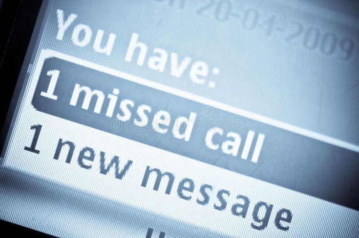 the message you have missed call is displayed on a cell phone screen stock photos and images