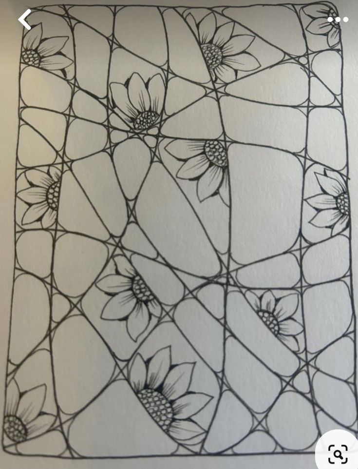 Zentangle On Fabric, Zendoodle Art Flower, Doodle Inspiration Sketchbooks, Repetition Art Drawing, Zentangle Patterns Easy Simple, Zen Tangle Art, Zentangle Landscape, Zentangles Designs, Zendoodle Art