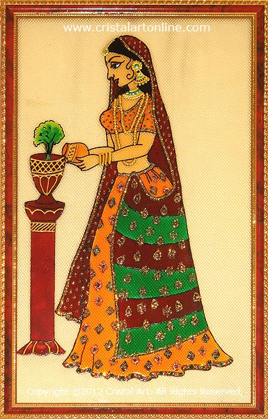 Murals Ideas, Paintings For Home, Christian Drawings, Rajasthani Art, Fabric Painting Techniques, Dancing Drawings, Basil Plant, Glass Painting Designs, Glass Paintings