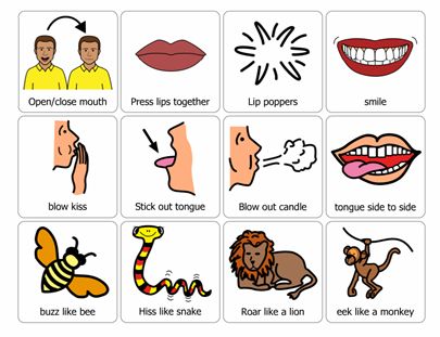 an image of different types of teeth and mouth expressions on a card with instructions to use them