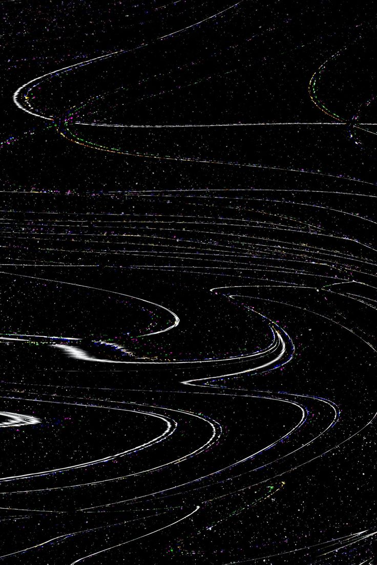 an abstract photo with lines and dots in the dark night sky, as well as stars