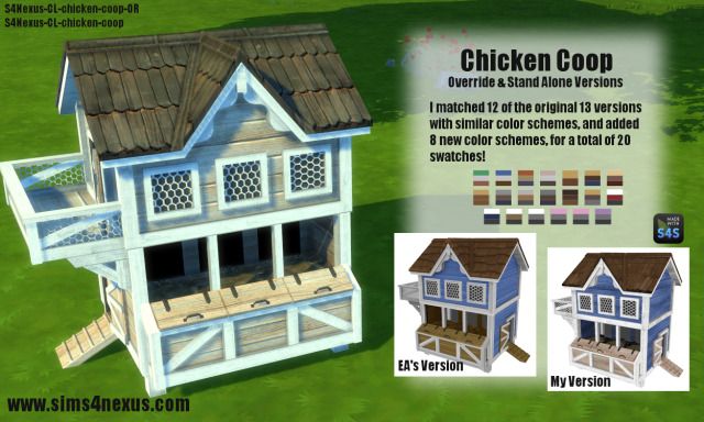 the chicken coop is designed to look like a house