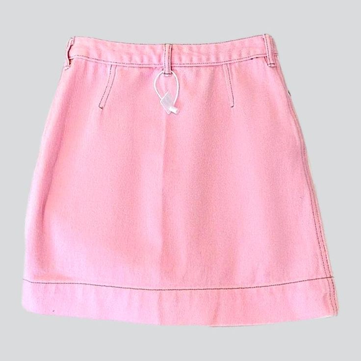 Step into the spotlight with our two-color patched pink denim skirt a must-have from our 2023 Summer Collection! This mid-waistline micro skirt with its Y2K-inspired design, painted prints, and polished finish is a timeless tribute to the millennium's iconic vogue sense.Why You'll Fall In LoveThis denim skirt is crafted with meticulous attention to detail. Its baggy shape promises unmatched comfort while the painted prints and sanded finish add a touch of artful allure. Bathed in a rich and radi Spring Cotton Mini Denim Skirt, High-waisted Pink Cotton Skirt, High Waist Pink Cotton Skirt, High Waist Pink Lined Skirt, Casual High Waist Pink Denim Skirt, Pink High Waist Mini Skirt, High Waist Pink Skort, Retro Cotton Mini Skirt, Pink High-waisted Denim Skirt For Spring