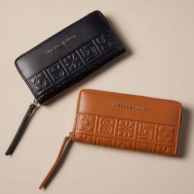 A timeless style made modern with a detachable wrist strap, this N&S embossed leather wallet has plenty of space for your cards. The organized design has extra room for receipts, gift cards and small essentials, making it the perfect wallet for everyday. Wear it on your wrist or clip it inside a larger N&S Bag. Autumn Accessories, Nickel And Suede, Fall Accessories, S Signature, Extra Room, Creative Advertising, Leather Zipper, Wrist Strap, Gift Cards