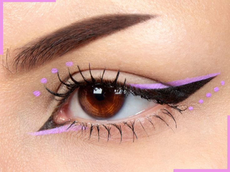 NEON LILAC is a matte eyeliner. Comes with a FREE eyeliner brush!  NEW! Our water activated eyeliners are so easy to use and will last forever! Simply put a drop of water. Swirl brush around to make it paste, then apply! Can also be used for eyeshadow art and body paints. Comes with a free eyeliner brush! Mineral eyeliners are made from pigments straight from Mother Earth's finest ingredients. No harsh chemicals, synthetic dyes, preservatives, fragrances, dyes, parabens, or fillers added. Non Co Graphic Liner Ideas, Graphic Eyeliner Looks, Cake Eyeliner, Eyeliner Ideas, Eyeliner Designs, Drag Make-up, Cute Eye Makeup, Graphic Makeup, Rave Makeup