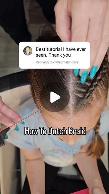 Sarah | Hair Braider on Instagram: "A Dutch Braid Tutorial from a different perspective #bonniebraids #dutchbraids #braidtutorial #howtobraid #learntobraid" Braid Bun Tutorial Step By Step, How To Fake Dutch Braids, French Braid Easy Step By Step, Duch Braids Tutorial, Double Dutch Braid Into Bun, Dutch Braid Ponytail Hairstyles, Dutch Braid Into Ponytail Tutorial, Dutch Braids To Bun, How To Dutch Braids