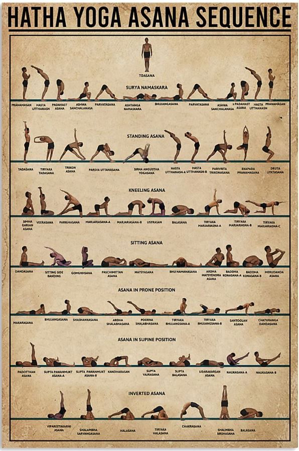 the yoga sequence is shown in this poster