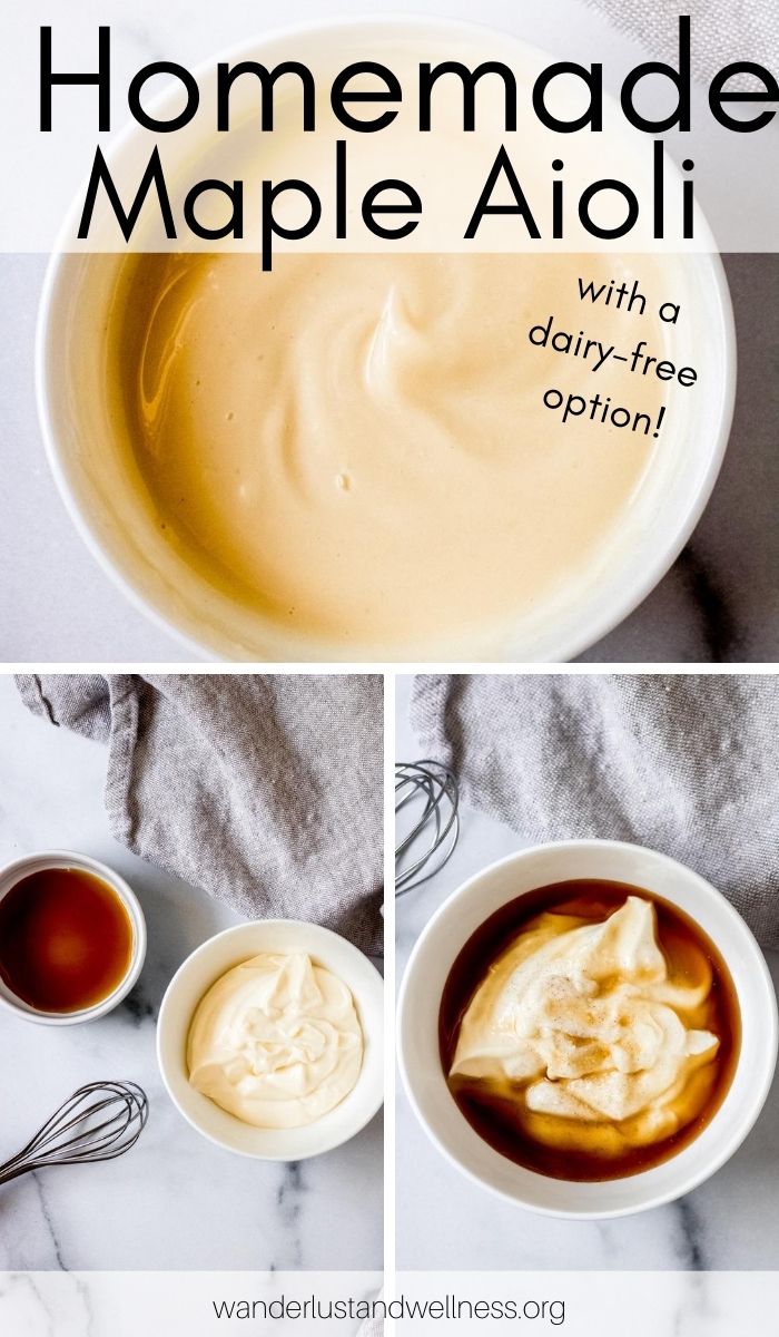 homemade maple aioli recipe with dairy - free options for making it in the microwave