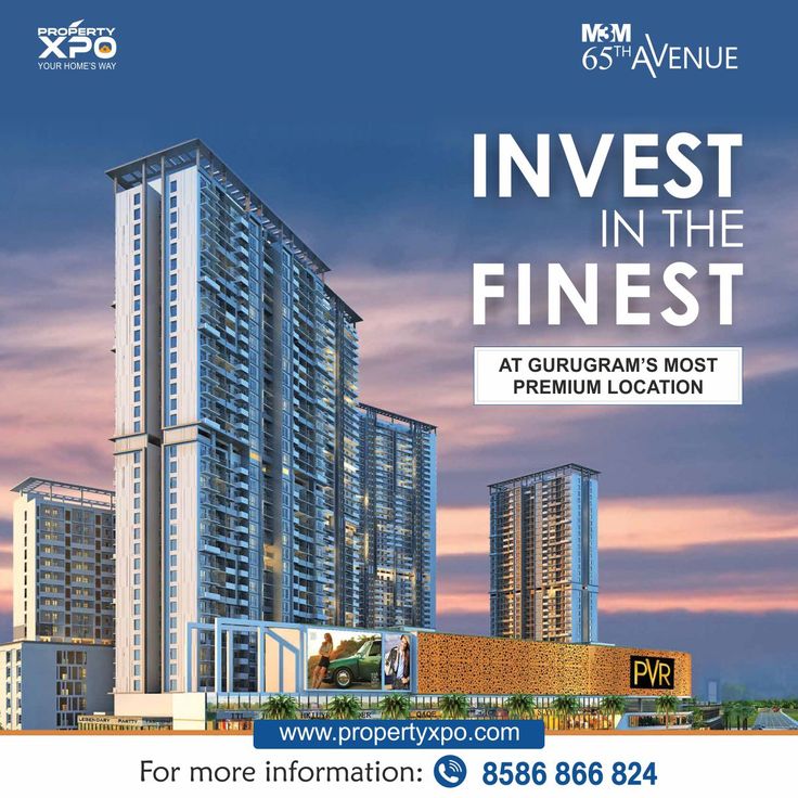 the advertisement for an investment in the finest apartment building, which is located at guugara's most premium location