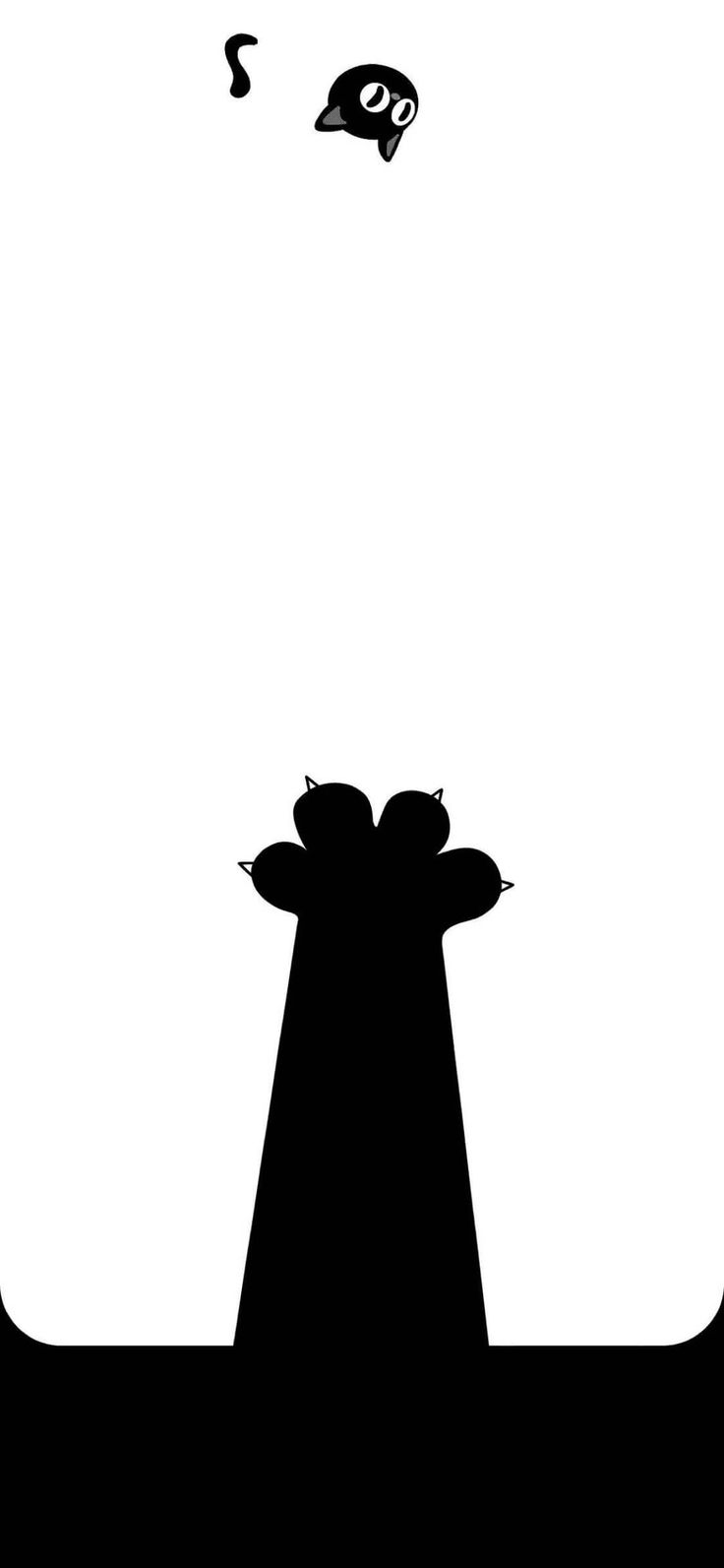 a black and white silhouette of a person looking up at an object in the sky