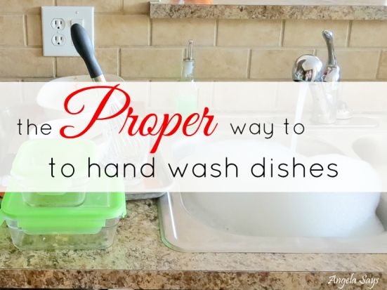 the proper way to hand wash dishes is easier than by washing them in soapy water