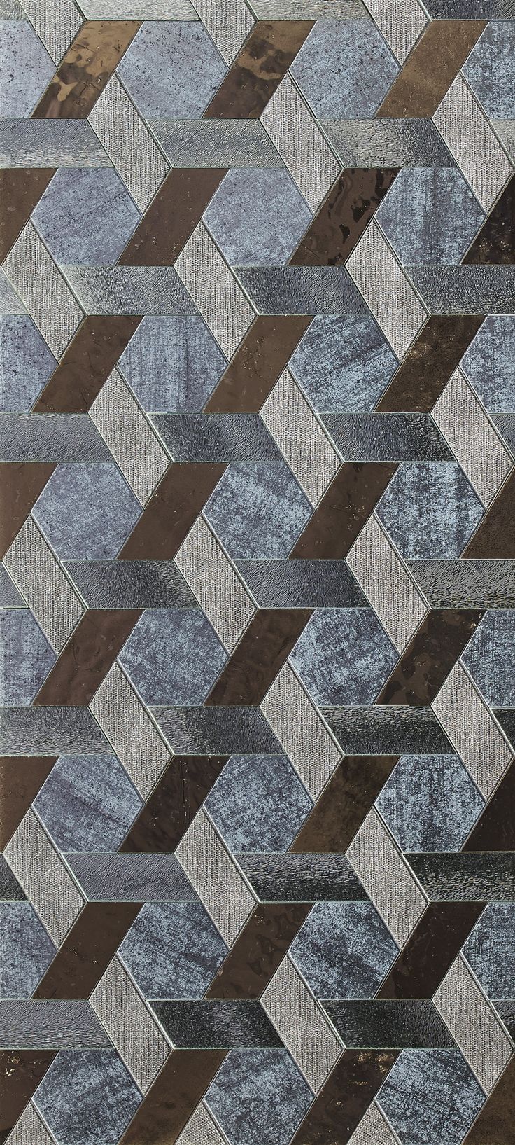 an abstract pattern made up of squares and rectangles in shades of grey, brown, and white