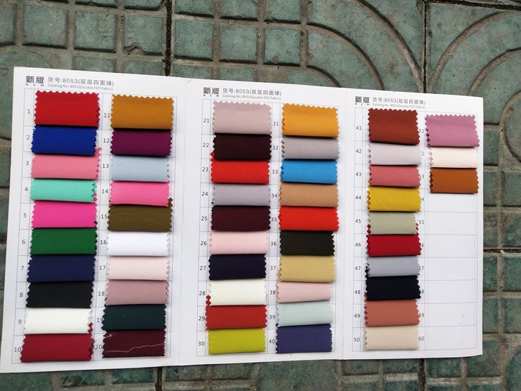 the color swatches are all different colors and sizes, but there is no image to describe