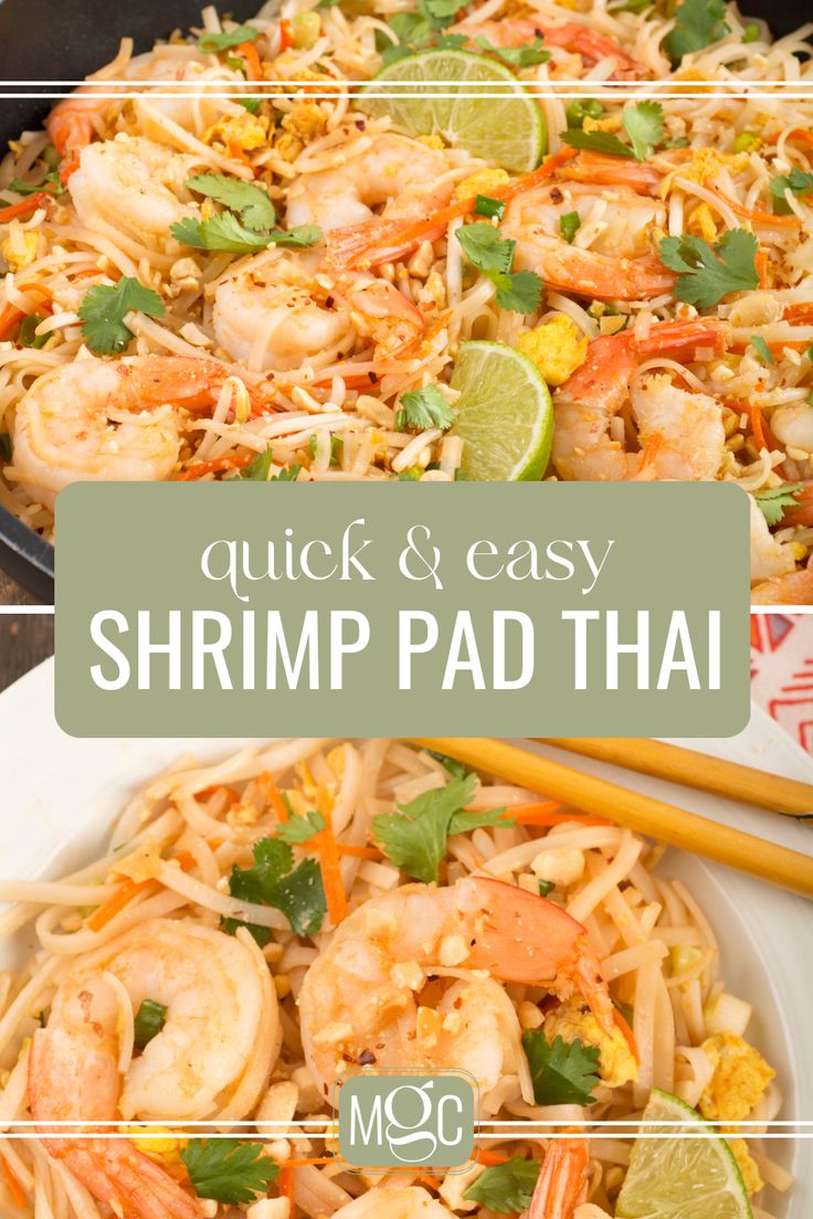 quick and easy shrimp pad thai noodle salad