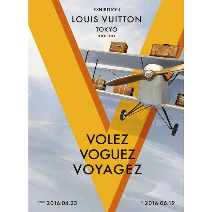 an advertisement for louis vuitton's grand palaiss, volez vogez voyage