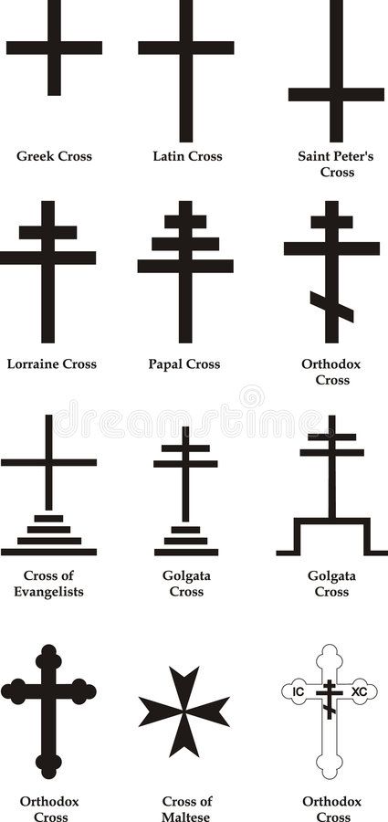 different types of crosses and their names in black and white stock photo, images and royalty