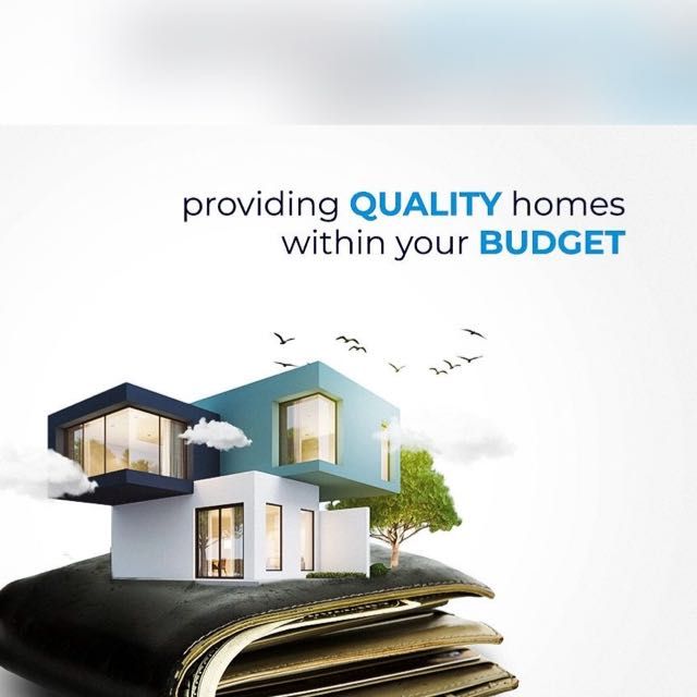 a house on top of a book with the words providing quality homes within your budget