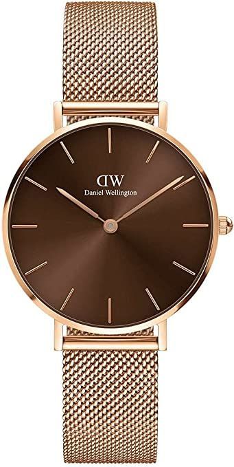 Daniel Wellington Petite, Daniel Wellington Women, Daniel Wellington Watch, Gold Color Palettes, Rose Gold Brown, Green Watch, Rose Gold Case, Free Bracelet, Rose Gold Watch