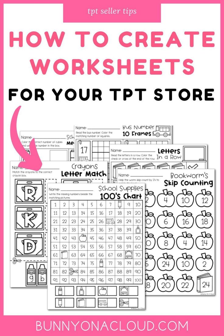 how to create worksheets for your tpt store with free printables