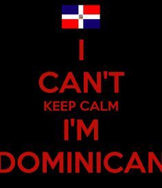 the words i can't keep calm, i'm dominican on a black background