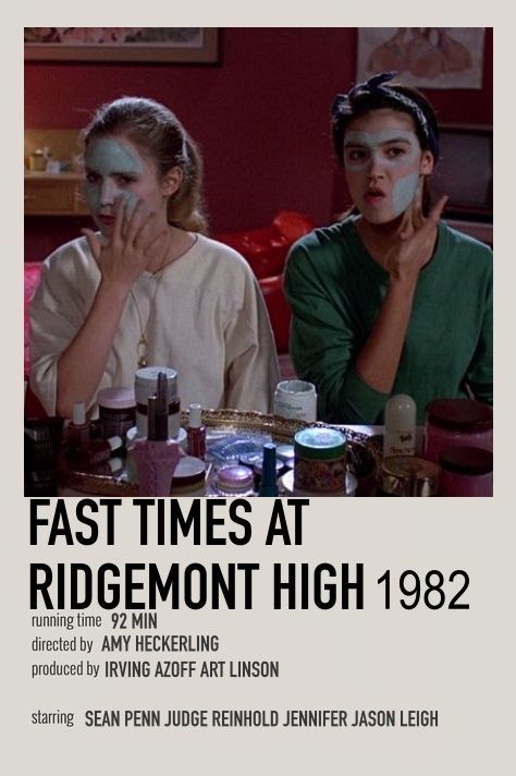 two people sitting at a table with their faces painted in white and the words fast times at ridgemont high 1932