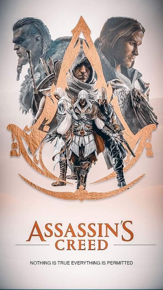 the poster for the upcoming video game, assassin's cred is shown here