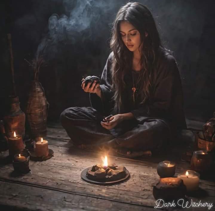 a woman sitting on the floor in front of some candles