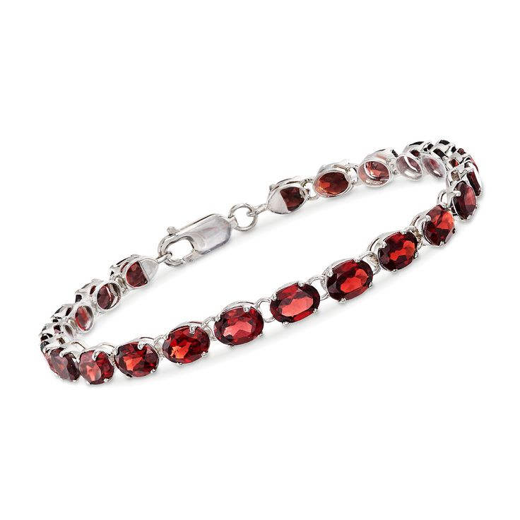 Our eBay Store About Us Contact Us Add to Favorite Sellers Ross-Simons 18.00 ct. t.w. Oval Garnet Bracelet in Sterling Silver With a commitment to quality and affordability, Ross-Simons presents timeless jewelry for the modern woman. Dress it up with the rich, radiant red of garnet. This bracelet trails the wrist with 18.00 ct. t.w. garnet ovals in sterling silver. Lobster clasp, garnet bracelet. Each Ross-Simons item arrives in a fine jewelry presentation box. Shop Ross-Simons jewelry risk-free as all items include a 30-day, 100% money-back guarantee. Stone Information Gem Type 1: Garnet Stone Cut 1: Good-Cut Stone Color 1: Red Stone Clarity 1: Red Stone Shape 1: Oval-Shape Stone Creation Method 1: Natural Stone Treatment Method 1: Not-Treated Stone Weight 1: 20.00 Carats Number Of Stones Moody Christmas Wedding, Moody Christmas, Worldbuilding Inspiration, Garnet Birthstone, Mesh Necklace, Radiant Red, Ruby Bracelet, Women Bracelets, Fine Jewelery