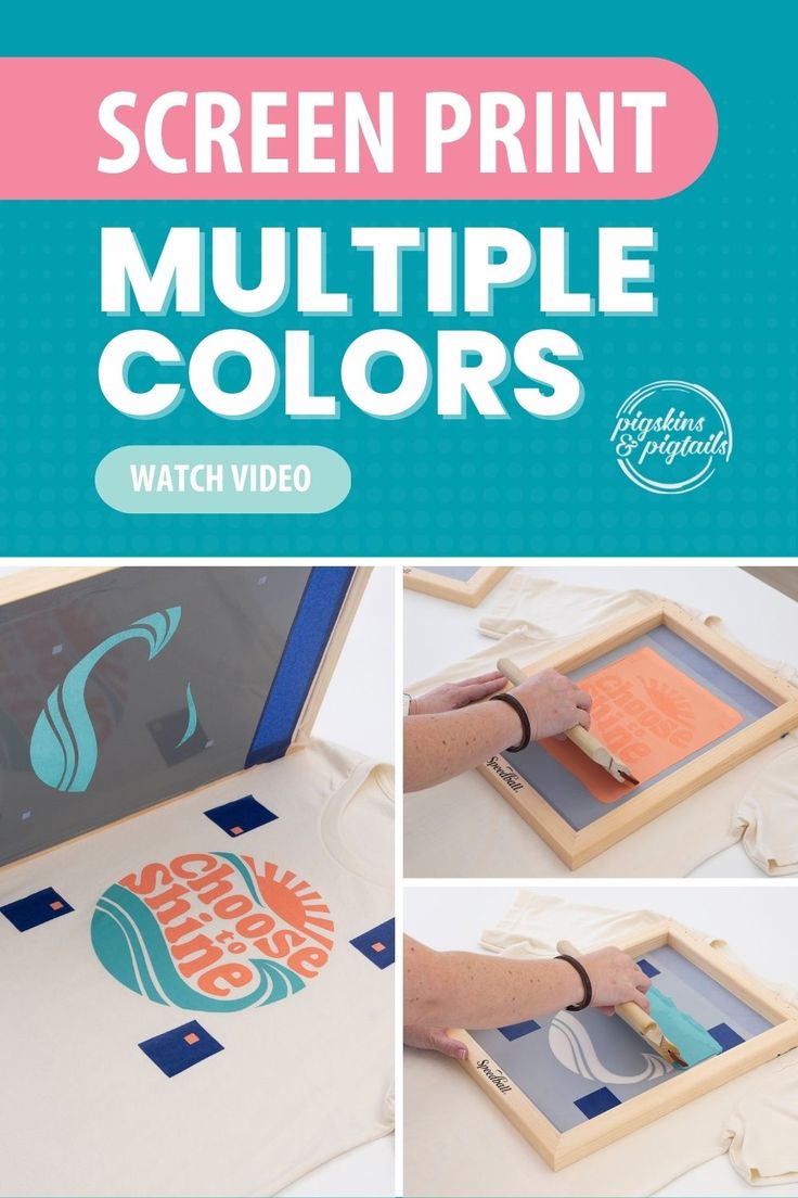 the screen print multiple colors is being used to make an art project for children's artwork