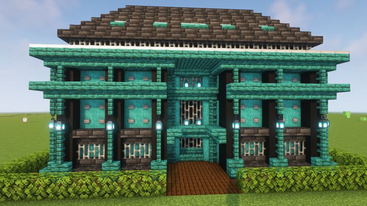 an image of a very nice looking house in minecraft