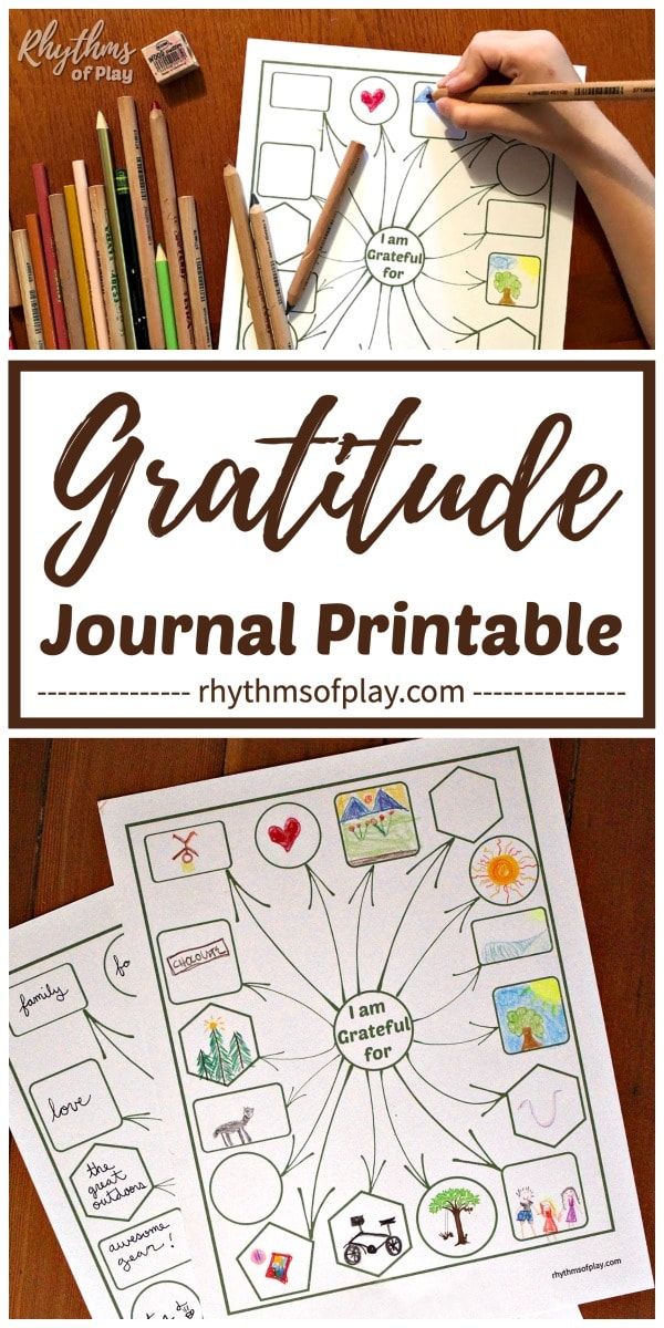 a hand holding a pencil and drawing on paper with the words, gratitude journal printable