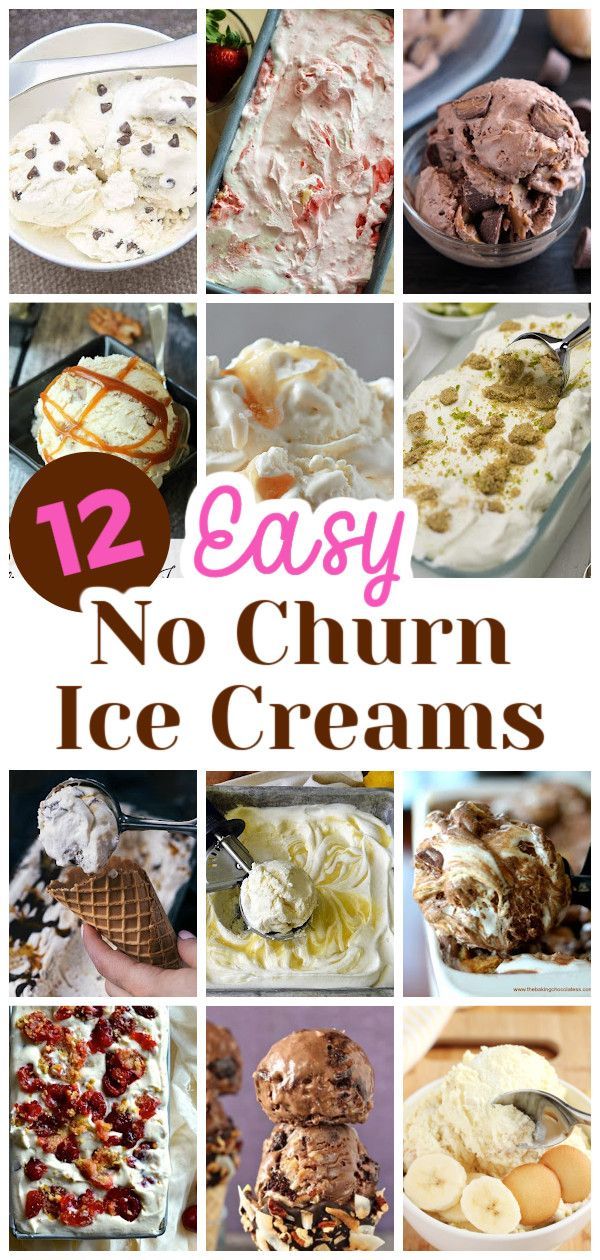 twelve easy no churn ice creams